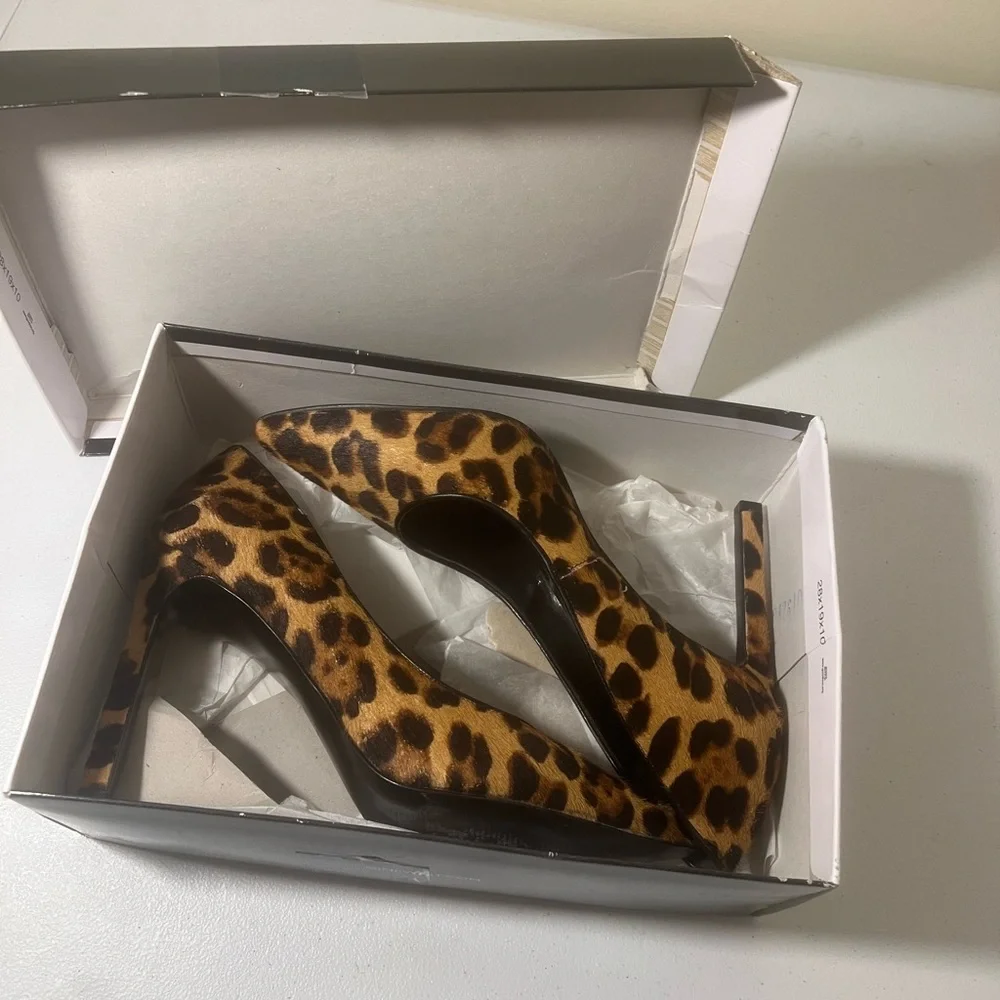 Nine West Leopard Tatiana Pointy Toe Pumps - Picture 5 of 5